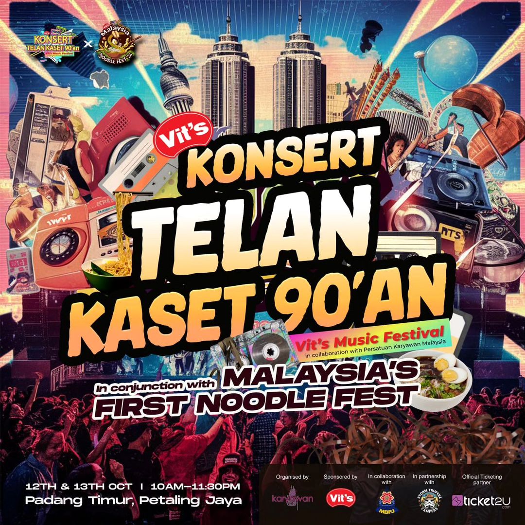 Vit’s Dan Persatuan Karyawan Malaysia Bersatu Mengadakan FESTIVAL MUZIK VITS “KONSERT TELAN KASET 90’AN.”