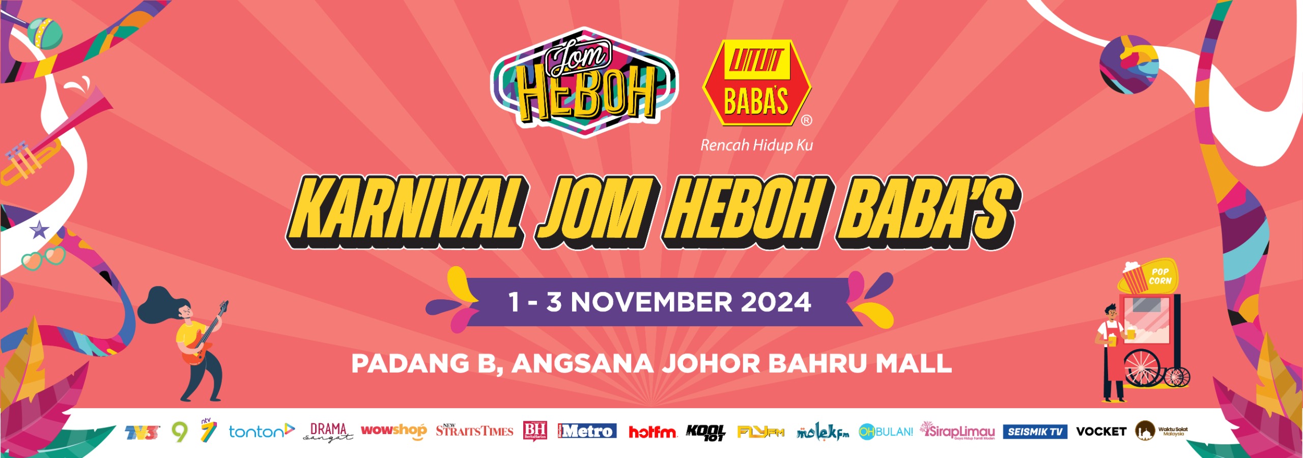 Kemeriahan Karnival Jom Heboh BABA’S 2024 di Johor Bahru!