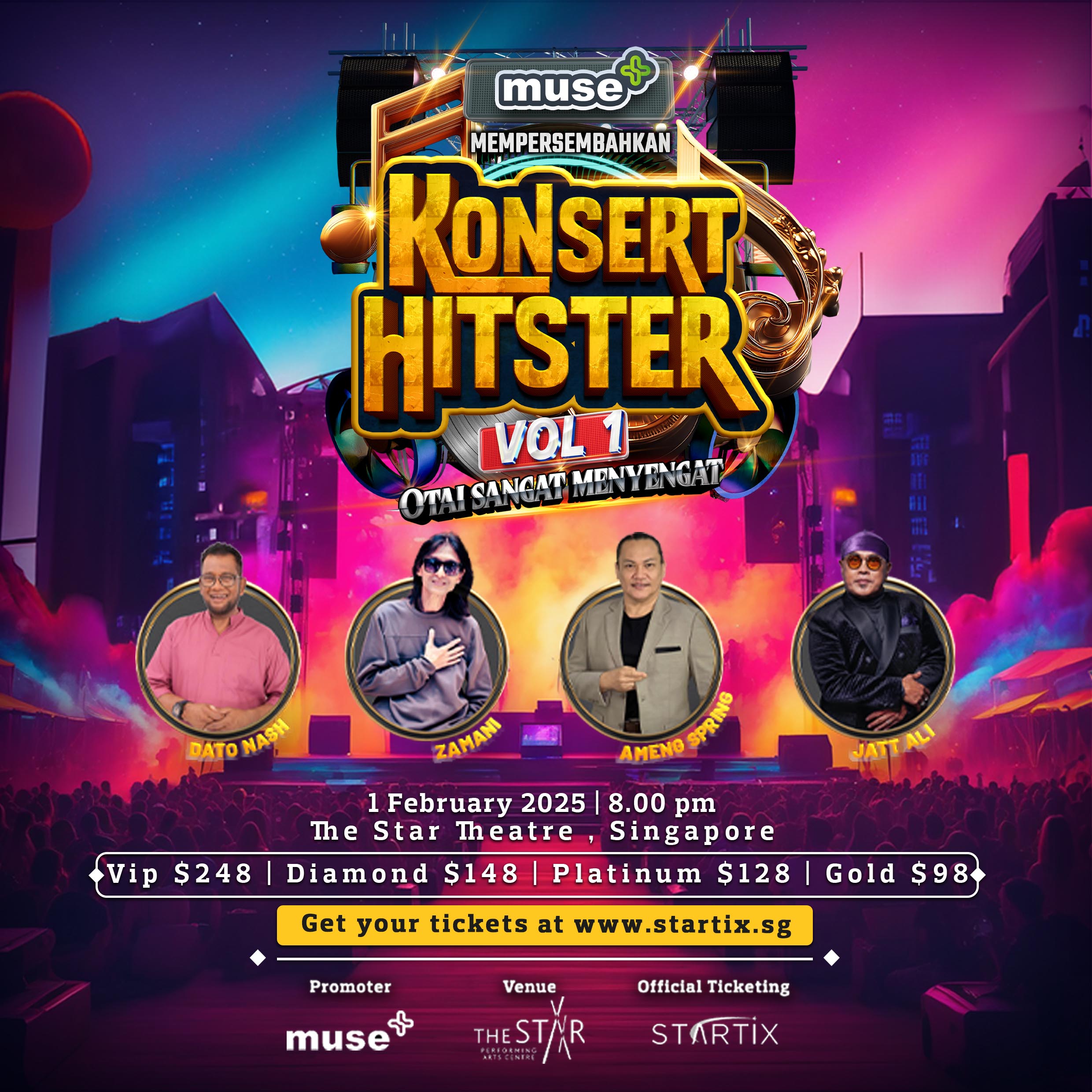 Empat Otai Gegar THE STAR THEATRE dalam KONSERT HITSTER VOL 1 – OTAI SANGAT MENYENGAT!