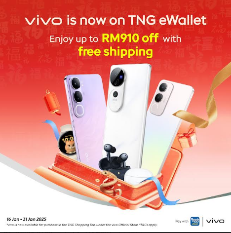 Buy Vivo at Touch ‘n Go eWallet: RM910 Discount, Free Shipping & Exclusive Gifts Await!
