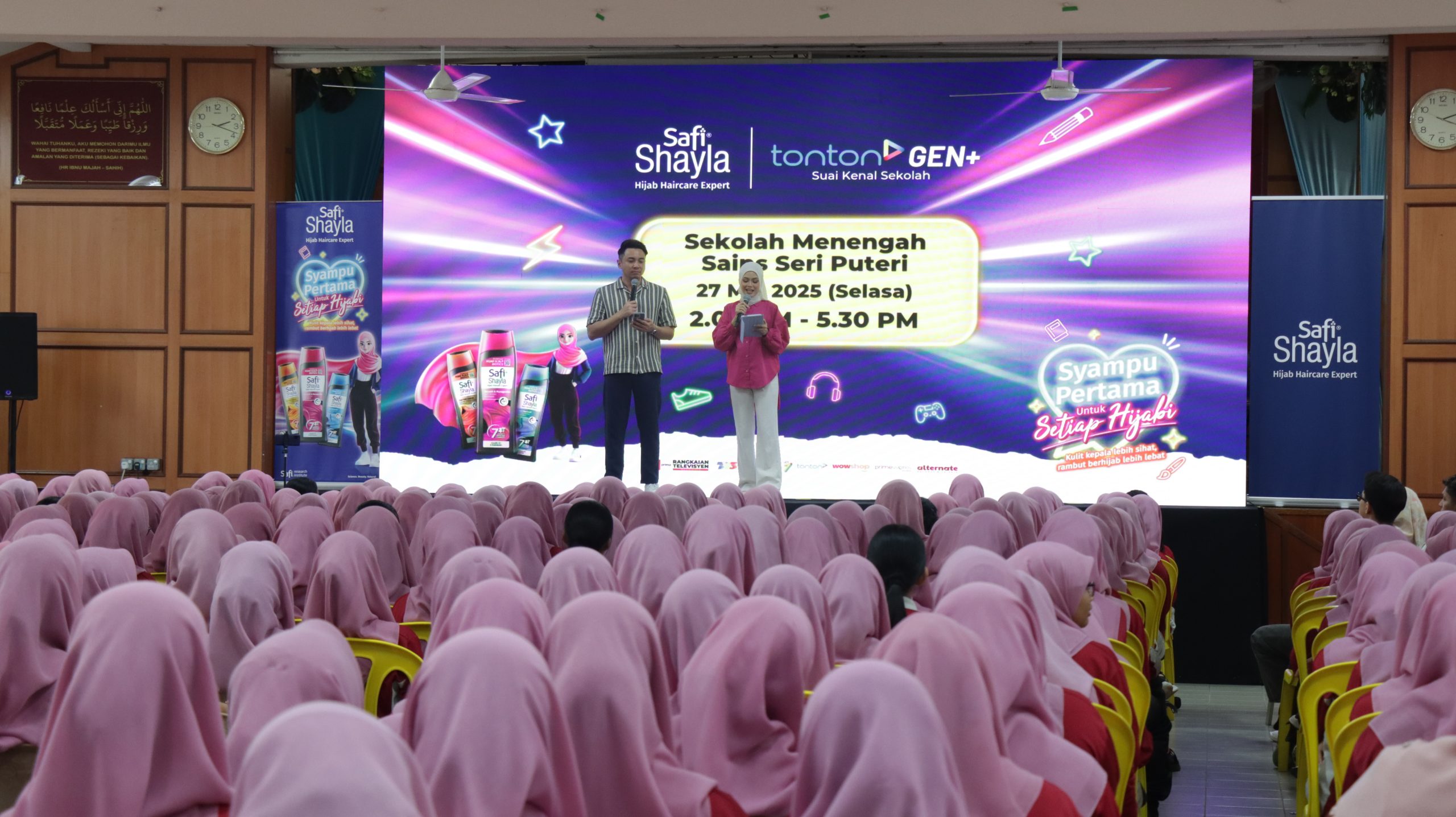 TONTON GEN+ SUAI KENAL SEKOLAH SUNTIK SEMANGAT DI SESERI!344 Murid Sekolah Menengah Sains Seri Puteri Terima Inspirasi Daripada Selebriti & SAFI Shayla