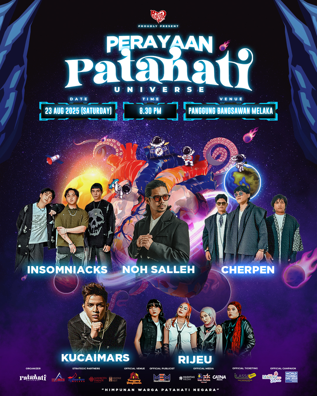 Noh Salleh dan Insomniacks Bersatu Dalam Perayaan Patahati Universe, Konsert Healing Jiwa di Melaka 23 Ogos Ini