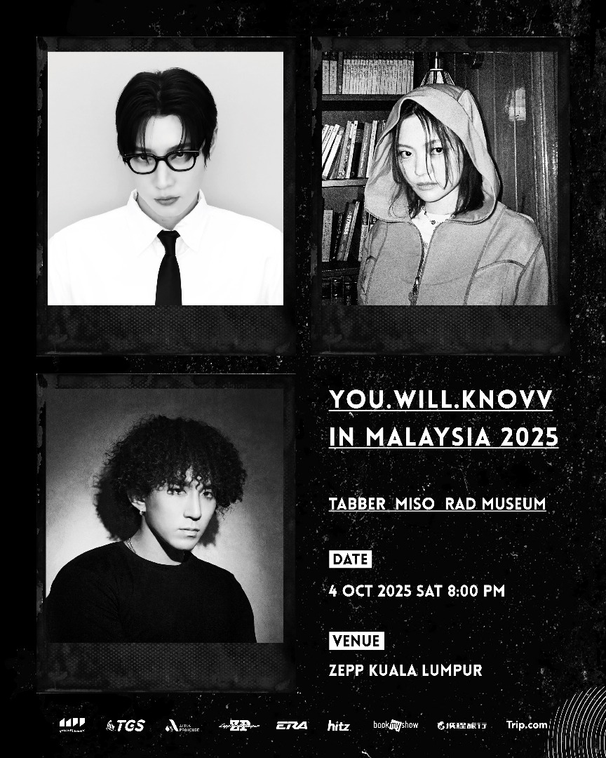 you.will.knovv Live in Malaysia: Tabber, Rad Museum & Miso Gegarkan Zepp KL 4 Oktober Ini!