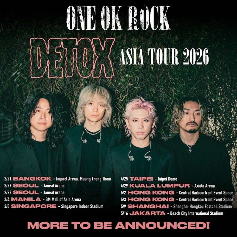ONE OK ROCK Brings Explosive Detox Asia Tour 2026 Next February