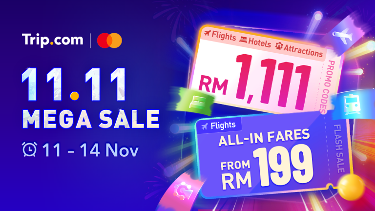 Get ready for an all-day bonanza of deals on flights, hotels & attractions, including promo codes worth up to RM1,111!