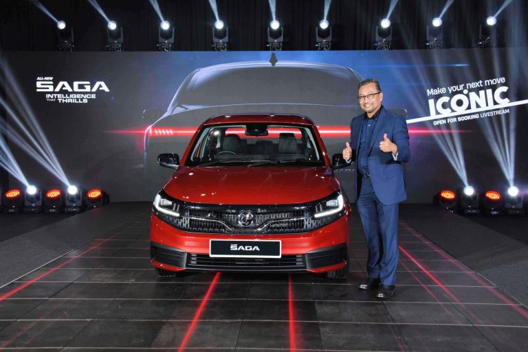 Dato' Ir. Abdul Rashid bin Musa, Deputy Chief Executive Officer of PROTON with the All-New Saga, now open for booking.