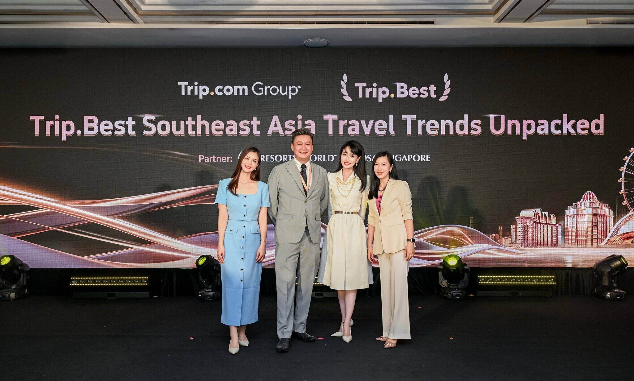 From the left: Grace Qi, Head of Global Partnerships and Distribution -Attractions & Tours, Trip.com Group; Edmund Ong, Senior Regional Director, Southeast Asia and General Manager, Singapore, Trip.com; Sunny Sun, CEO, Trip.Gourmet and Vice President, Trip.com Group; Ru Yi, Assistant Vice President of International Markets (APAC), Trip.com Group