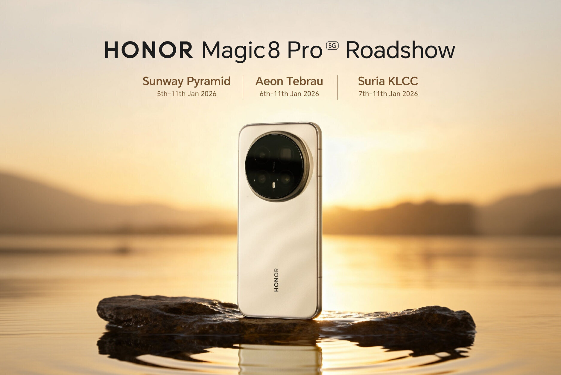 HONOR Welcomes the New Year with Five Magic8 Pro Roadshows Showcasing National Landmarks and Wayang Kulit Photo Zones