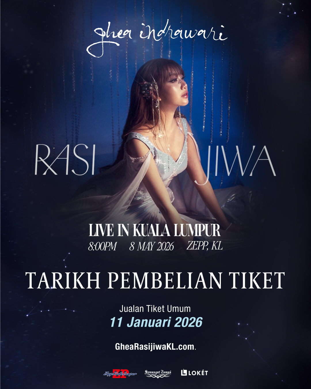Rasi Jiwa Live di Kuala Lumpur: Ghea Indrawari Mengajak Peminat Menyelami Fasa Kehidupan Yang Belum Tuntas