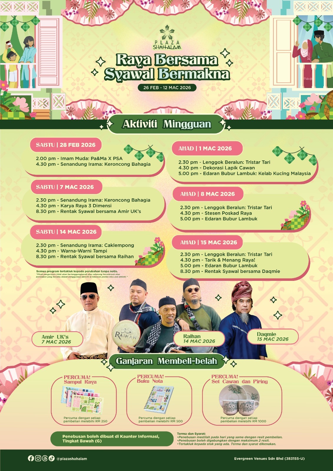 Raya dan Syawal Lebih Bermakna di Plaza Shah Alam Dengan Program Komuniti & Aktiviti Keluarga