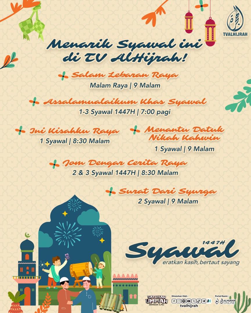 TV AlHijrah Raikan Syawal dengan Kempen “Eratkan Kasih, Tautkan Sayang”