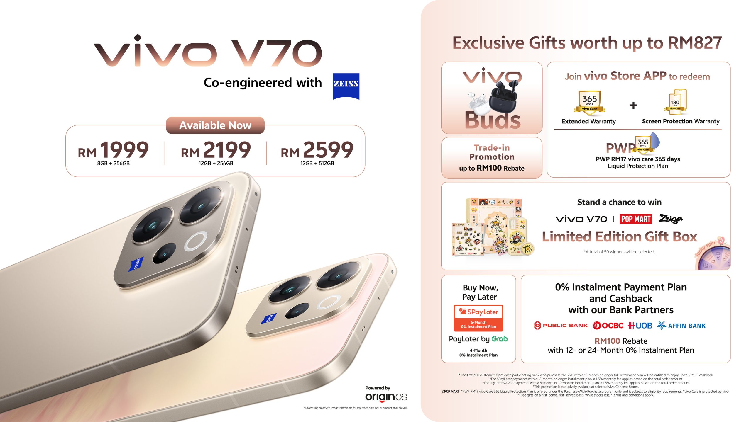 vivo V70 Officially Launches First Sale in Malaysia with Rewards Up to RM827 for Early Buyers