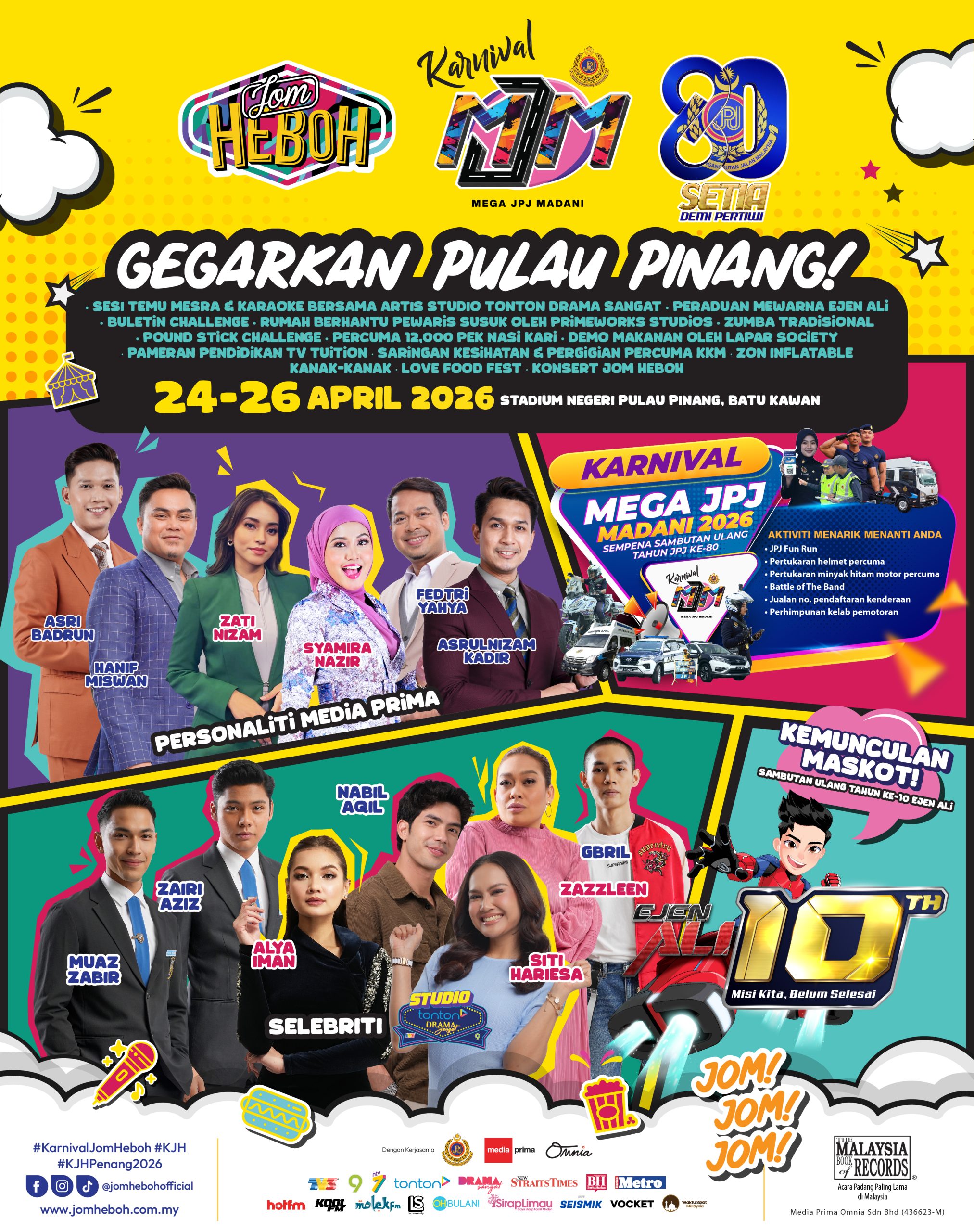 GEGAR BATU KAWAN! Karnival Jom Heboh x Mega JPJ MADANI: Pesta Hiburan & Aktiviti Rakyat 2026.
