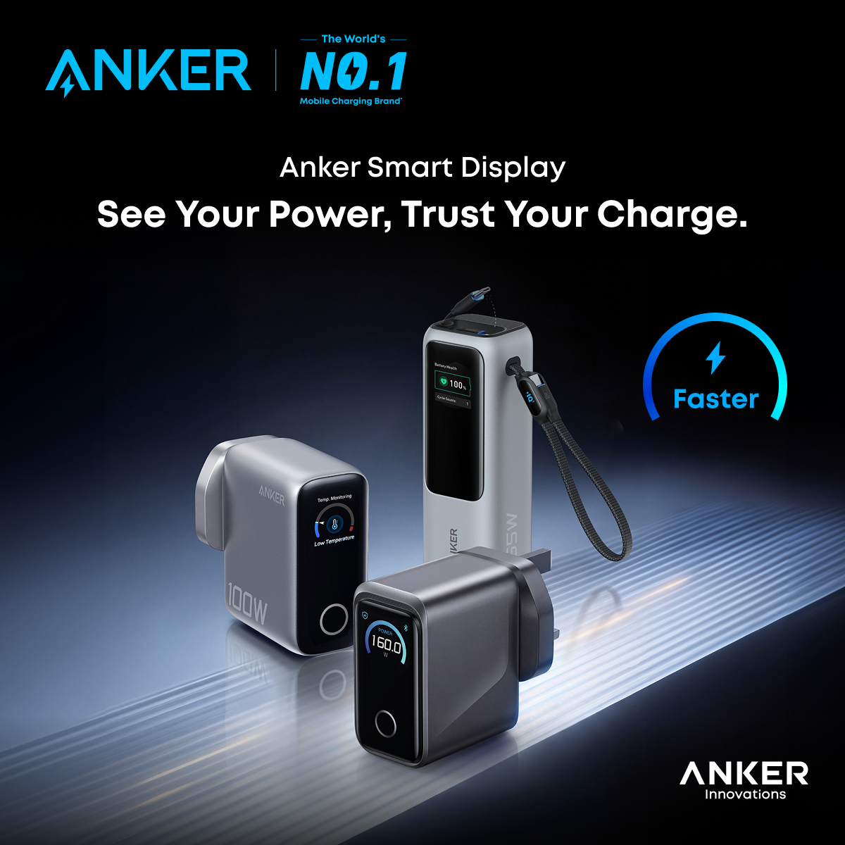 Anker Introduces Smart Display Chargers in Malaysia, Leading the Global Charging Market