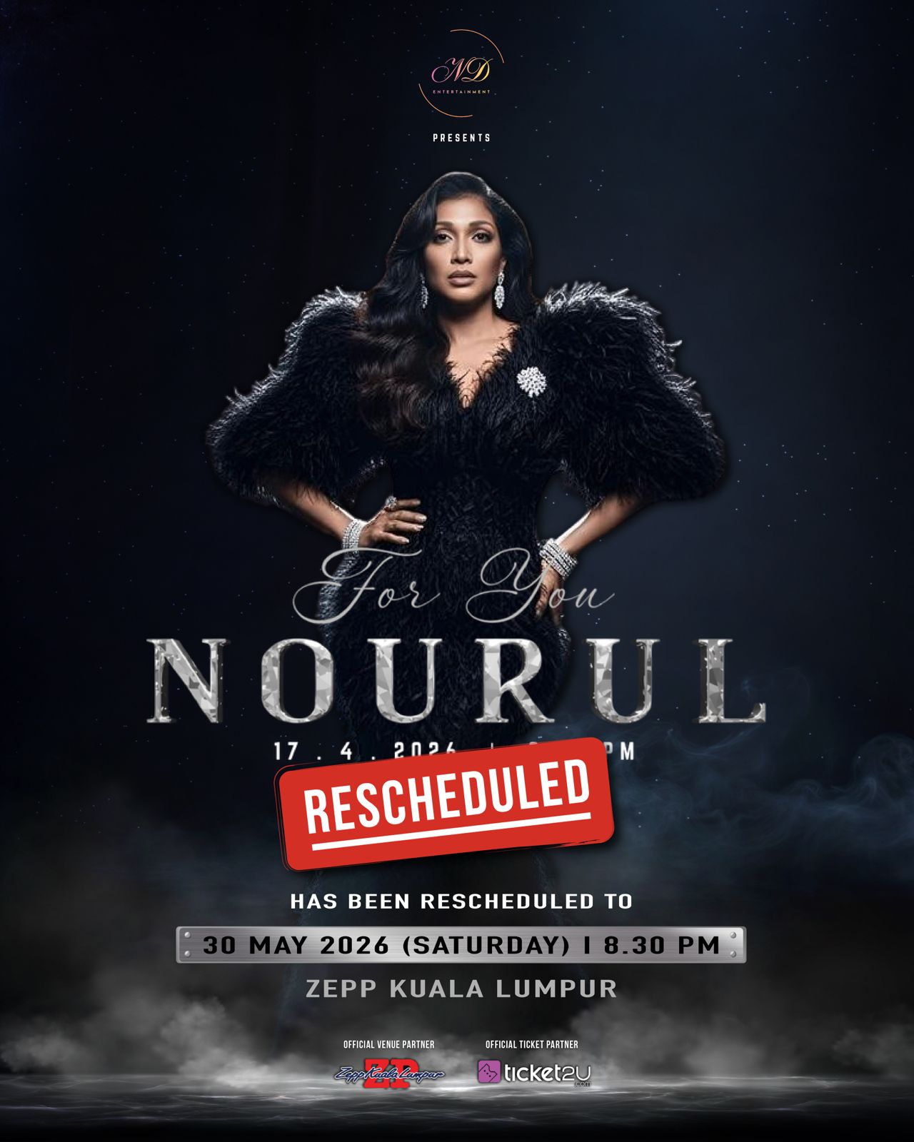 Konsert “For You Nourul” Kini Berlangsung pada 30 Mei 2026, Membuka Lembaran Baharu Kehidupan Nourul Depp