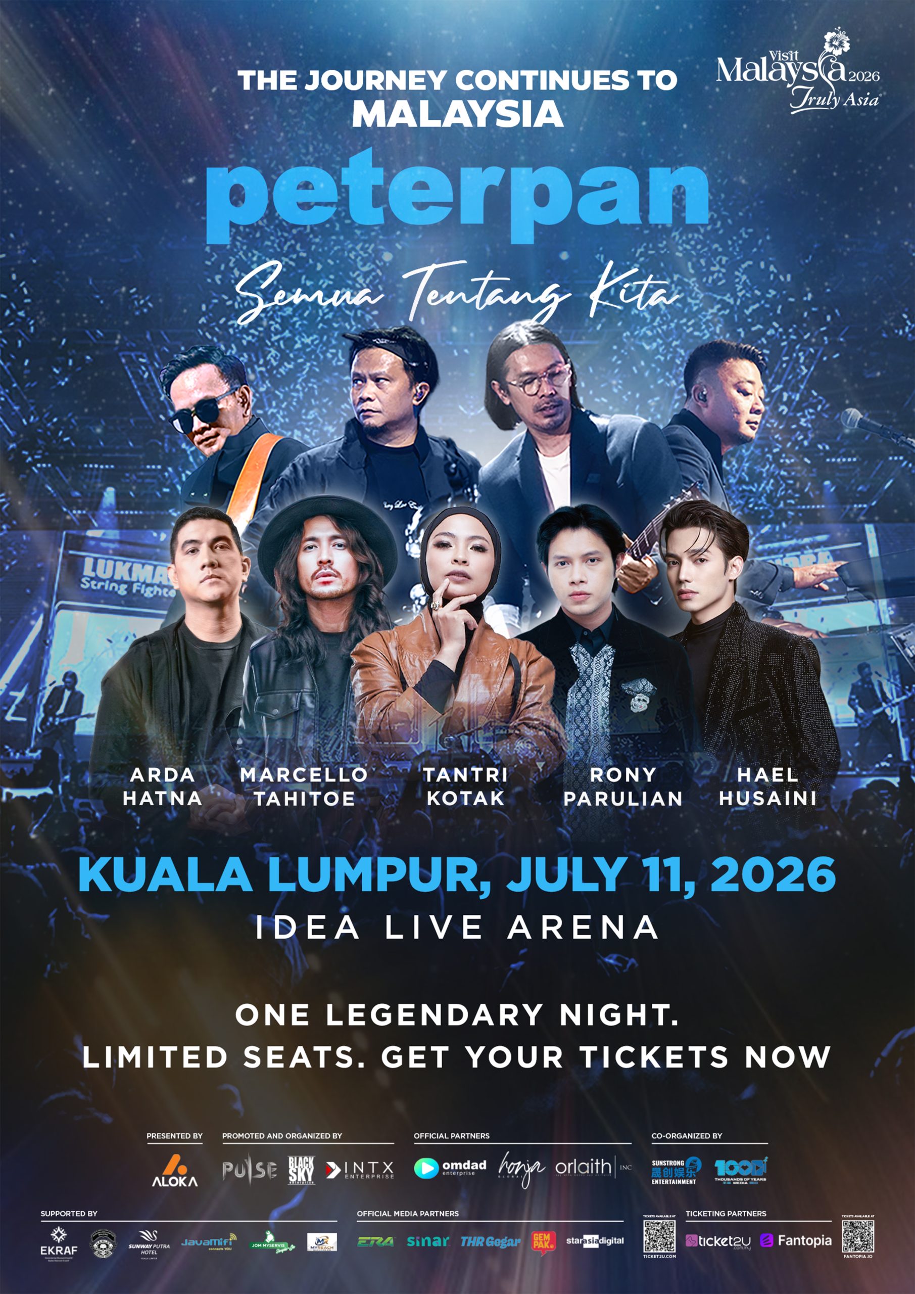 Konsert Nostalgia Peterpan di Malaysia: Tiket Kini Dibuka Bermula 8 Mei 2026