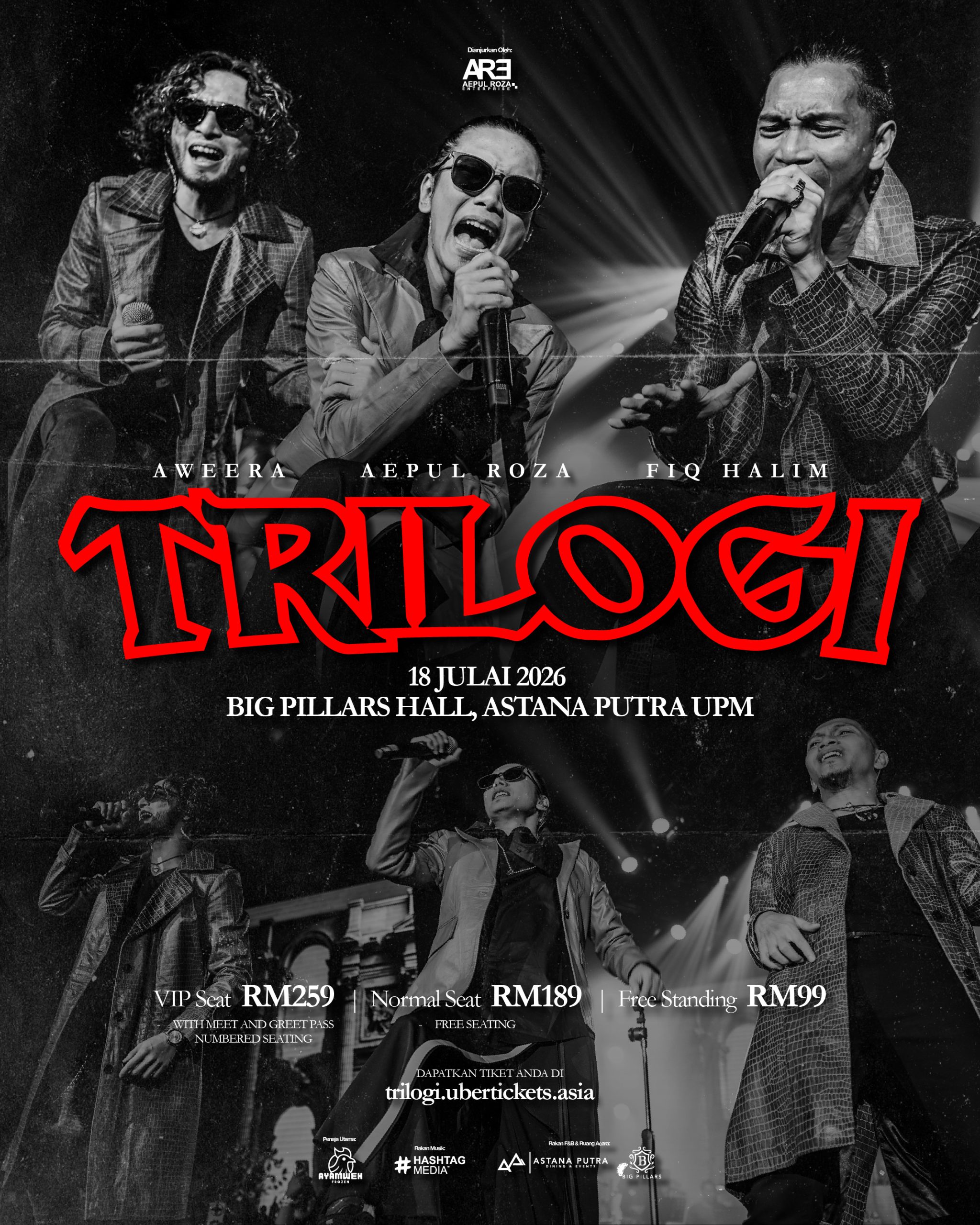Konsert TRILOGI Satukan Aepul Roza, Aweera dan Fiq Halim