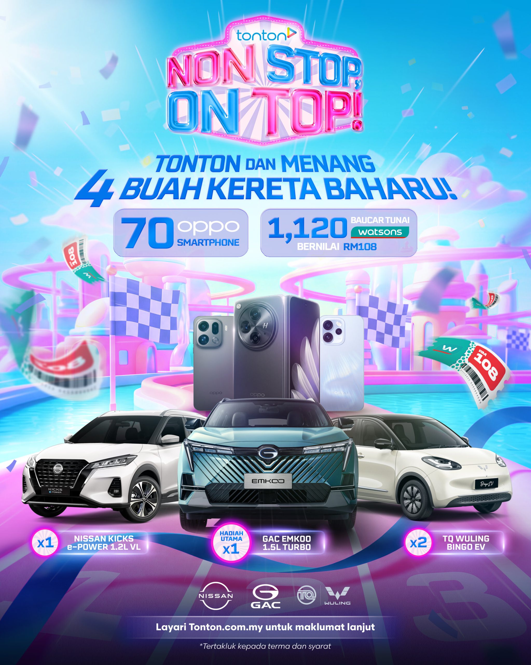 Tonton Non Stop, Menang Lebih Hebat: Hadiah Kereta Menanti!
