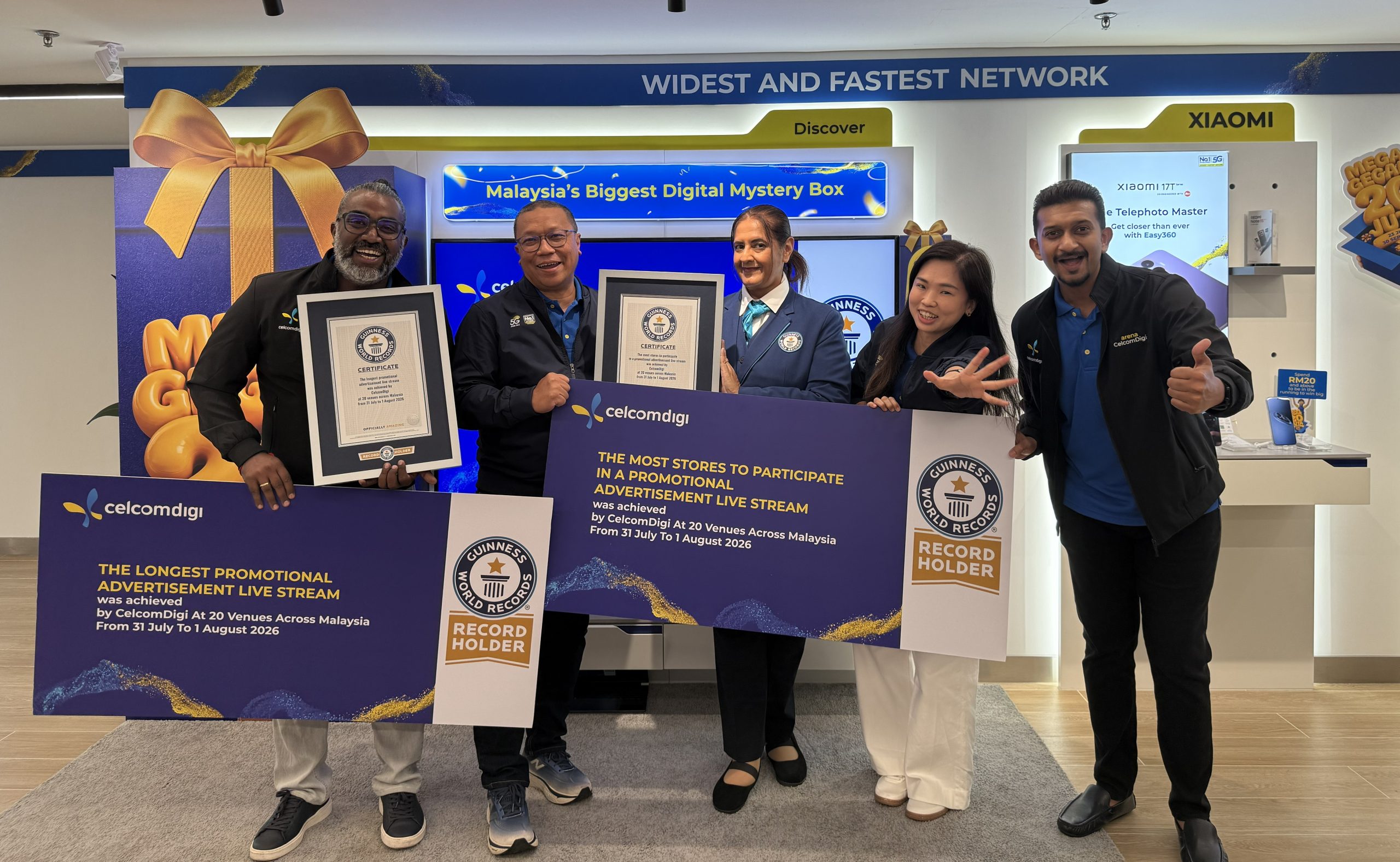 CelcomDigi Rewards Customers Nationwide as Mega Gegar 20 Juta Live Breaks Records