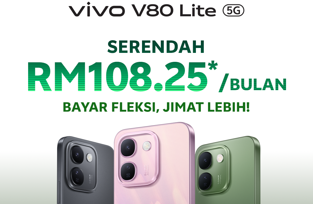 vivo V80 Lite 5G Kini Lebih Mudah Dimiliki Dengan Tawaran Fleksibel Untuk Pengguna Malaysia