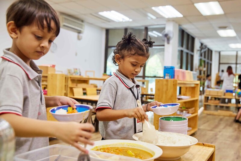 Underprivileged children receiving nutritious food during the Daily Meals Programme supported by Hektar REIT
