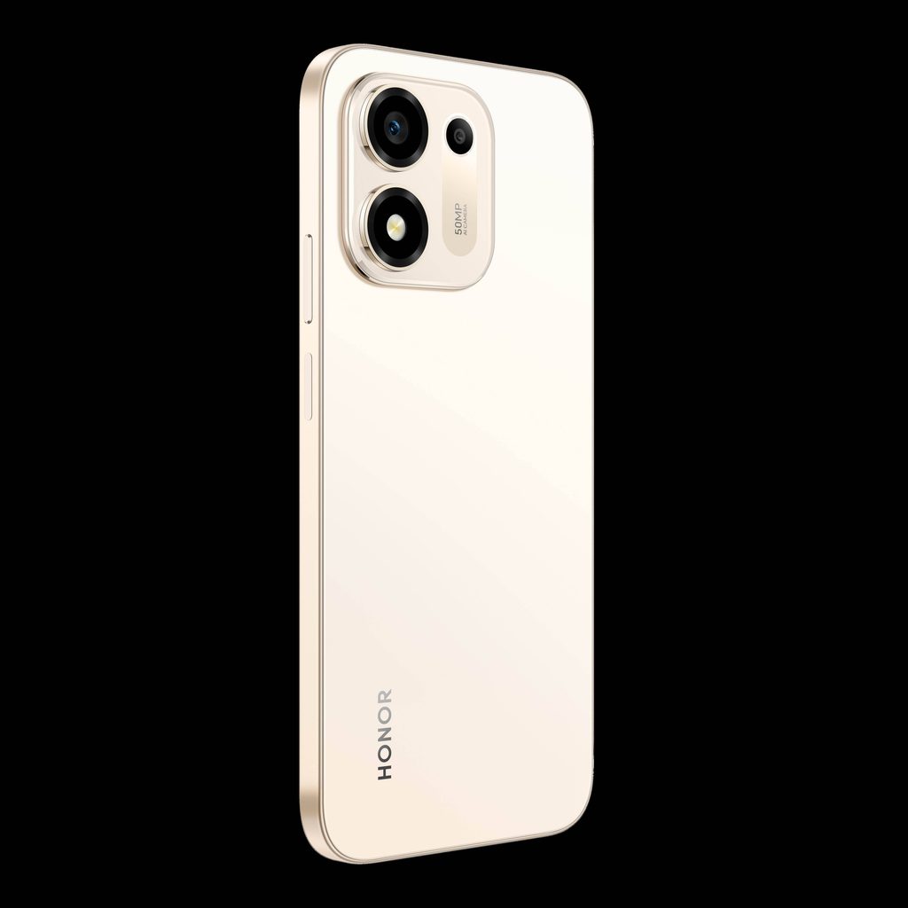 Rear panel of the HONOR 600S 5G smartphone in the Desert Gold color variant