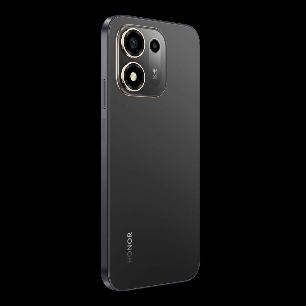 Rear panel of the HONOR 600S 5G smartphone in the Velvet Black color variant